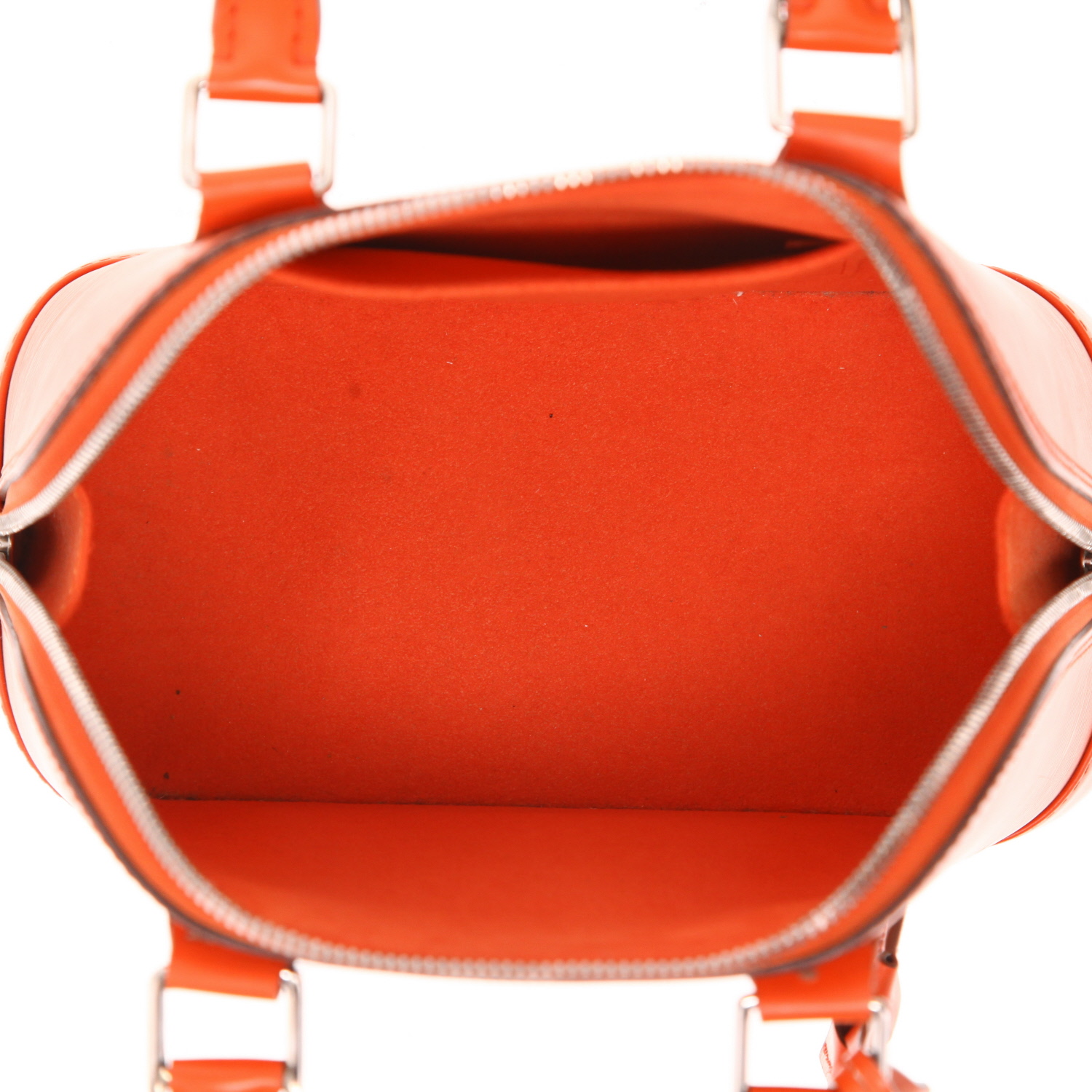 Bolso bandolera Louis Vuitton  Alma BB en cuero Epi naranja - Detail D3