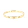 Bracelet années 70 Cartier Love en or jaune, taille 16 - 360 thumbnail