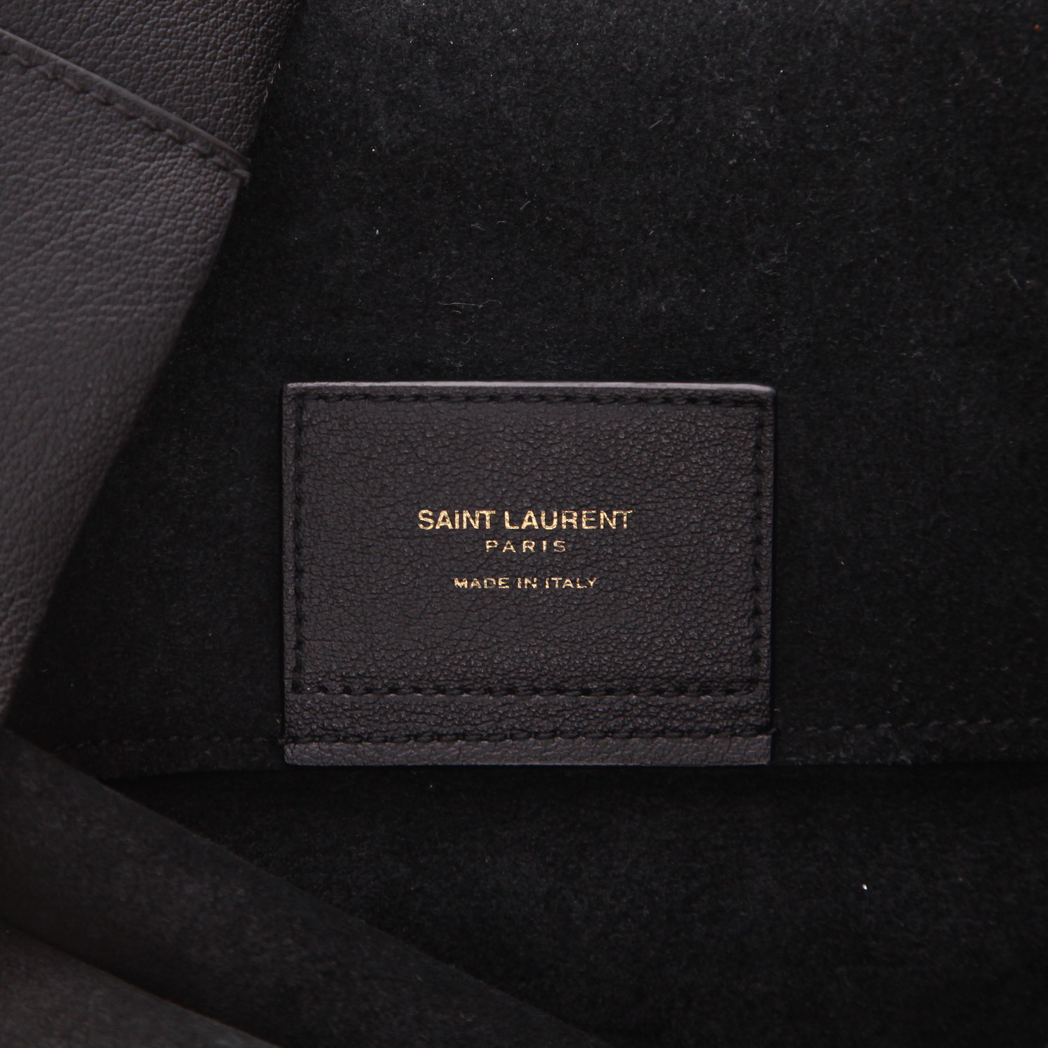 Shopping bag Saint Laurent  Cabas YSL in pelle nera - Detail D2