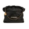 Sac cabas Chanel  22 grand modèle  en cuir matelassé noir - 360 thumbnail