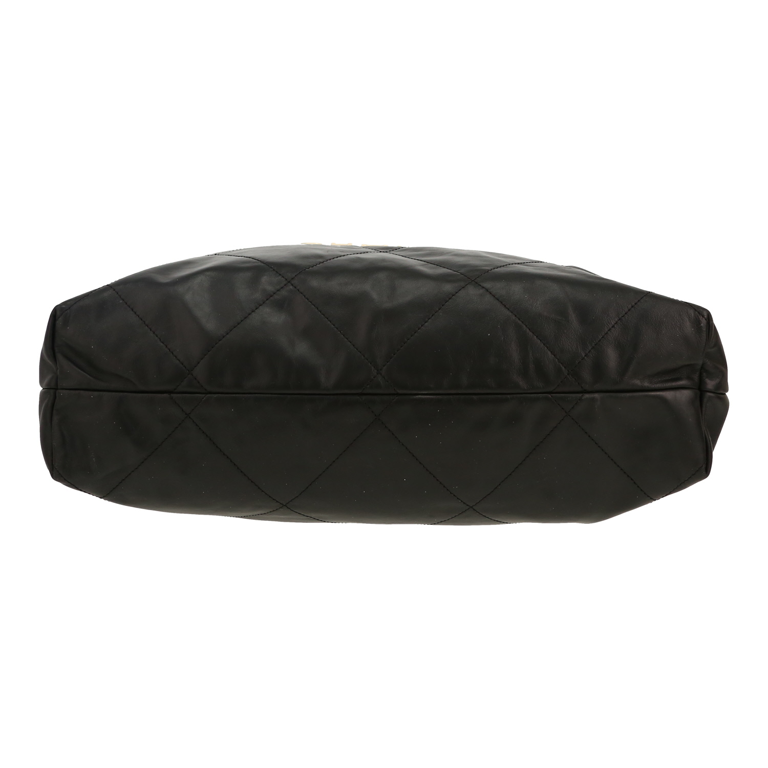 Sac cabas Chanel  22 grand modèle  en cuir matelassé noir - Detail D1