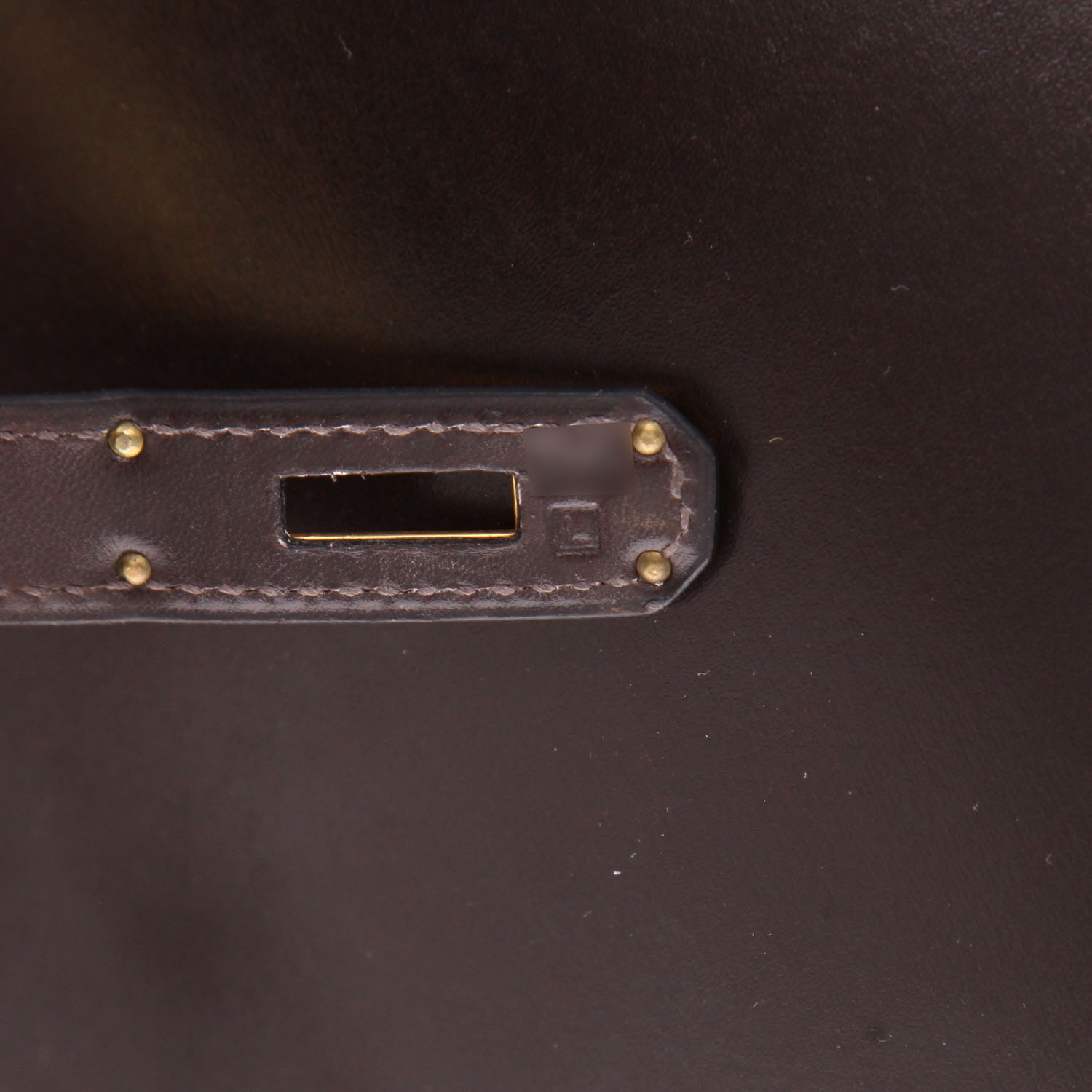 Borsa Hermès  Haut à Courroies 32 cm in pelle box marrone - Detail D4