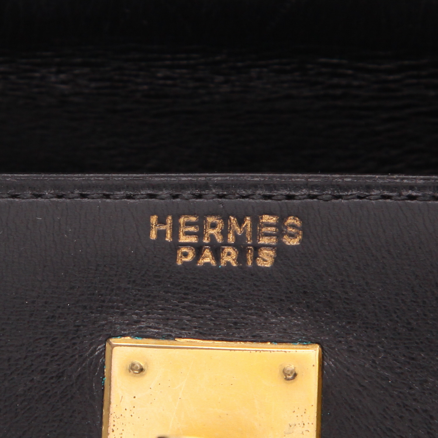 Sac à main Hermès  Kelly 32 cm en cuir box noir - Detail D2