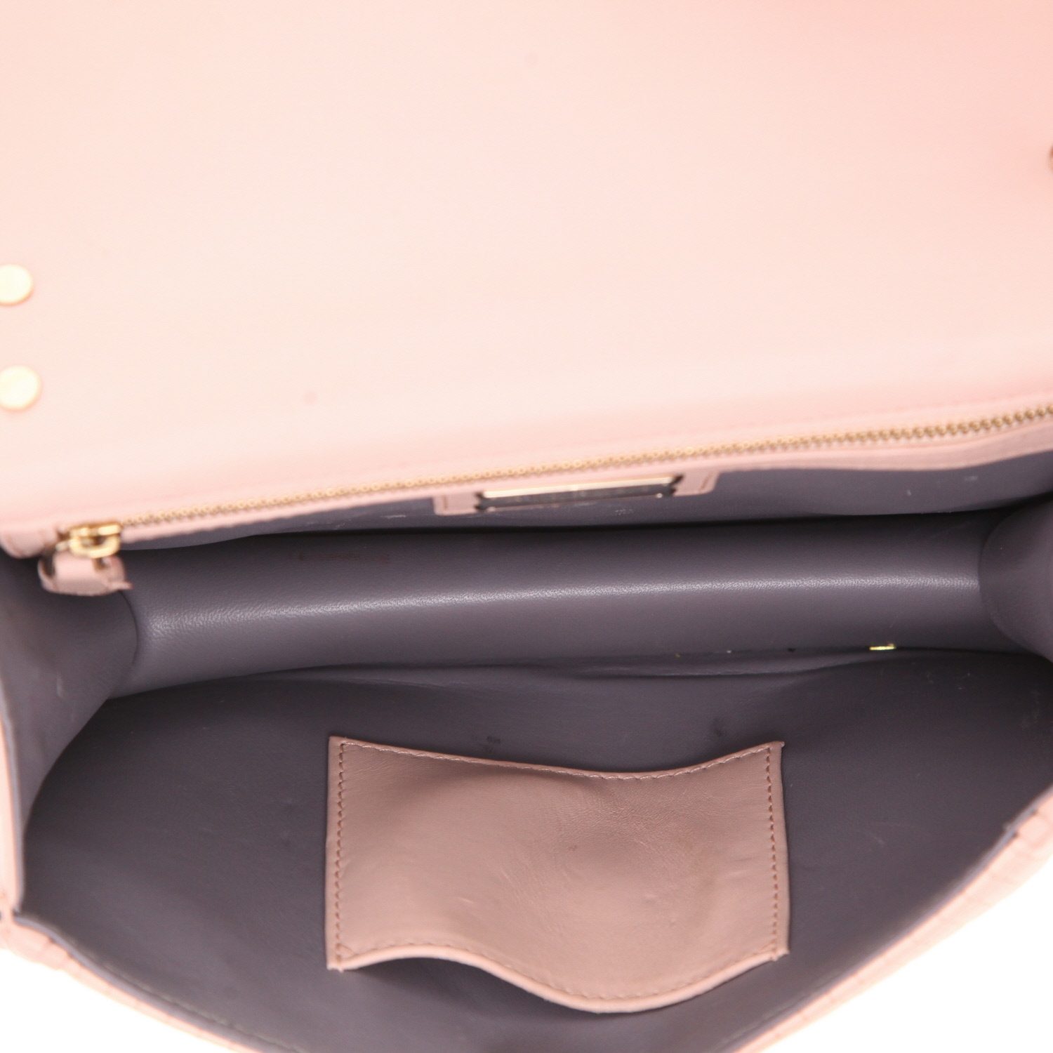 Sac bandoulière Bulgari  Forever en cuir rose-poudre - Detail D3