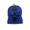 Mochila Gucci  Off The Grid en lona monogram azul y cuero negro - 360 thumbnail