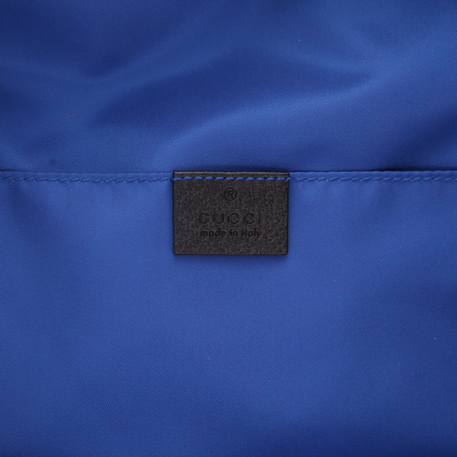 Gucci  Off The Grid backpack  in blue logo canvas  and black leather - Detail D2