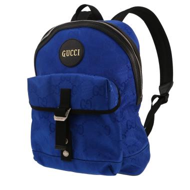 Sac à dos Gucci  Off The Grid en toile siglée bleue et cuir noir