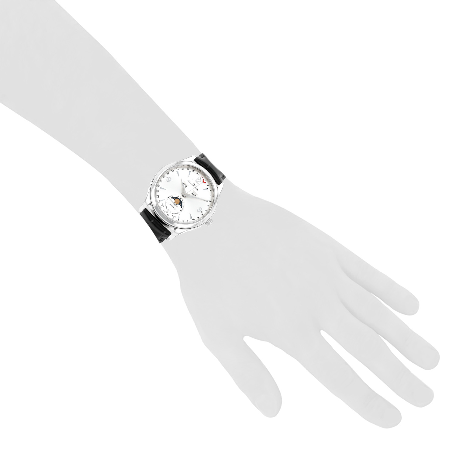 Jaeger-LeCoultre Master Control Calendar  in stainless steel Ref: Jaeger-LeCoultre - 176.8.12S  Circa 2010 - Detail D1