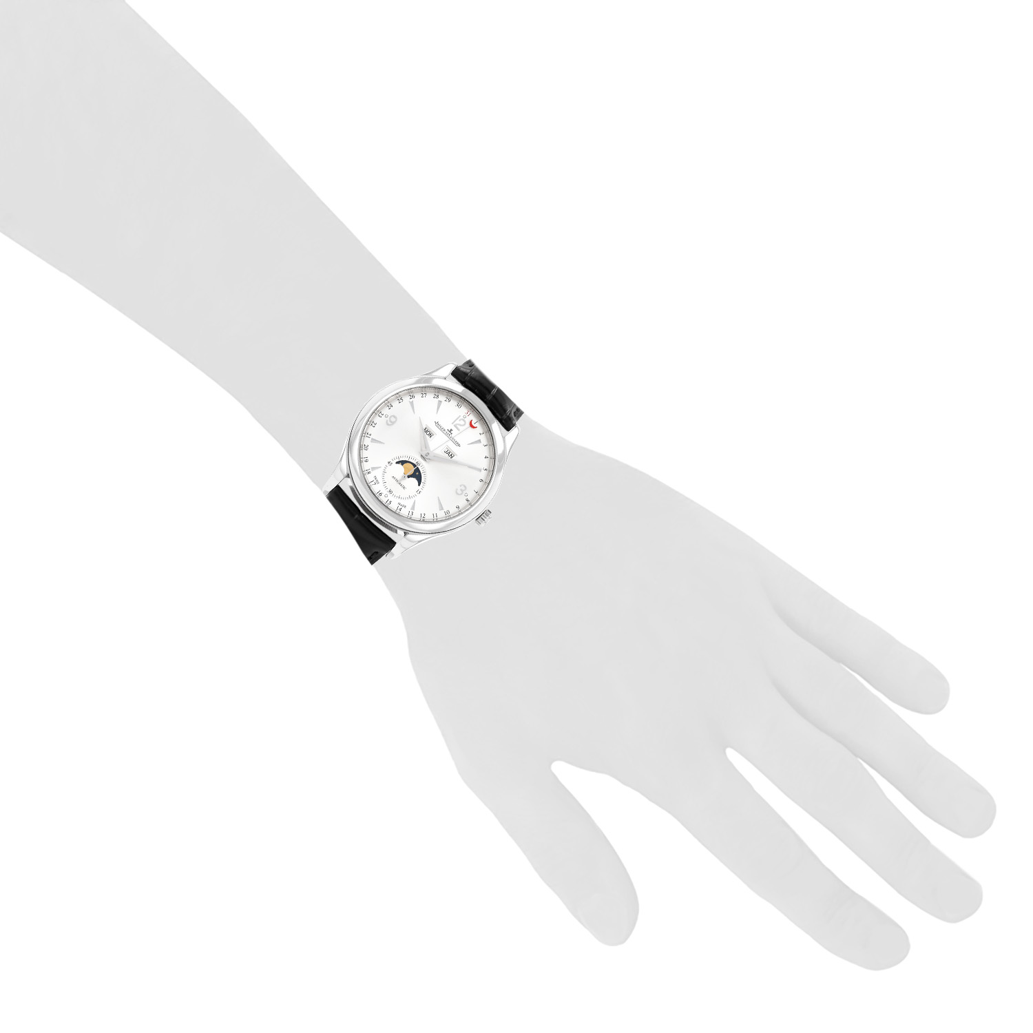 Montre Jaeger-LeCoultre Master Control en acier Ref: Jaeger-LeCoultre - 176.8.12S  Vers 2010 - Detail D1