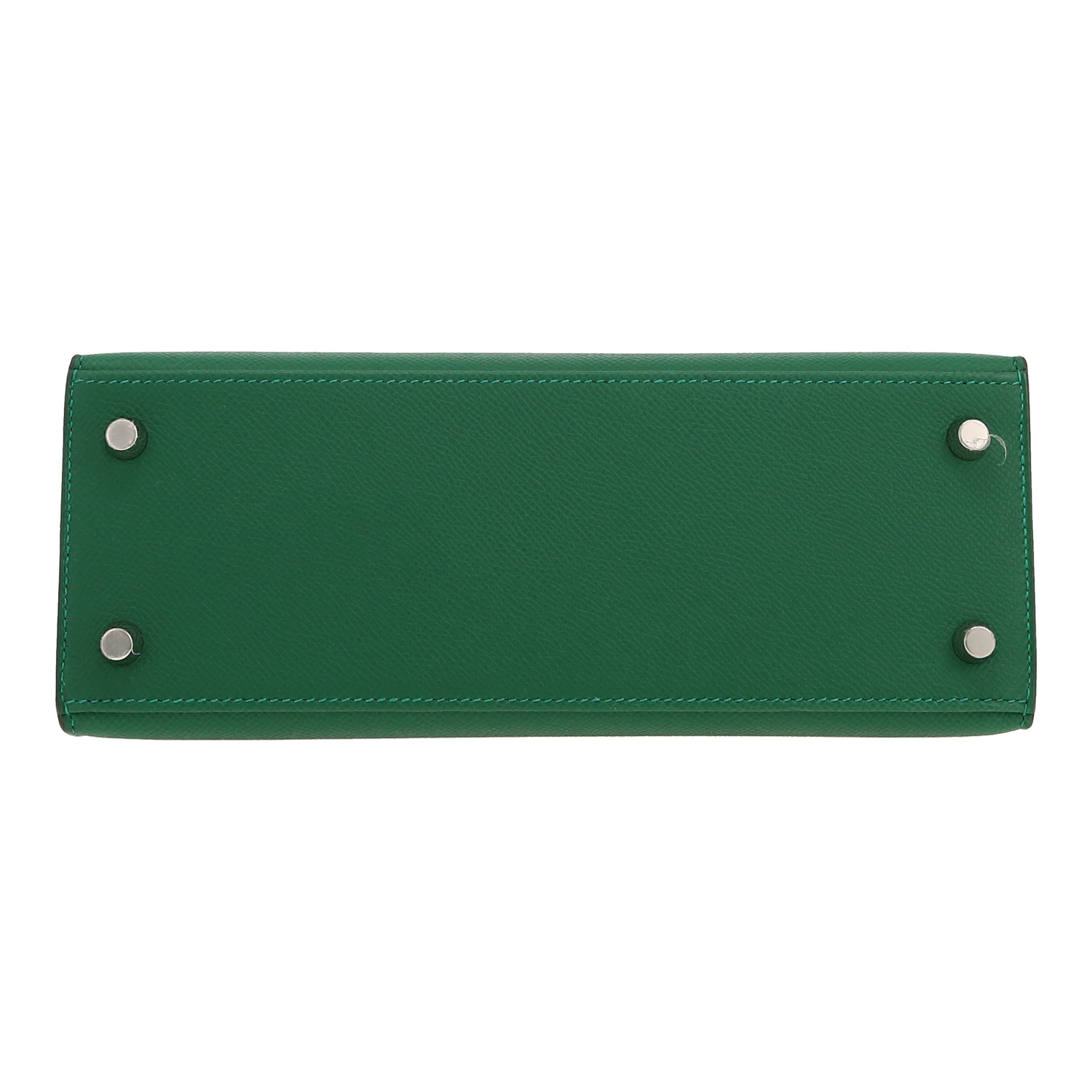 Hermès  Kelly 25 cm handbag  in green epsom leather - Detail D1