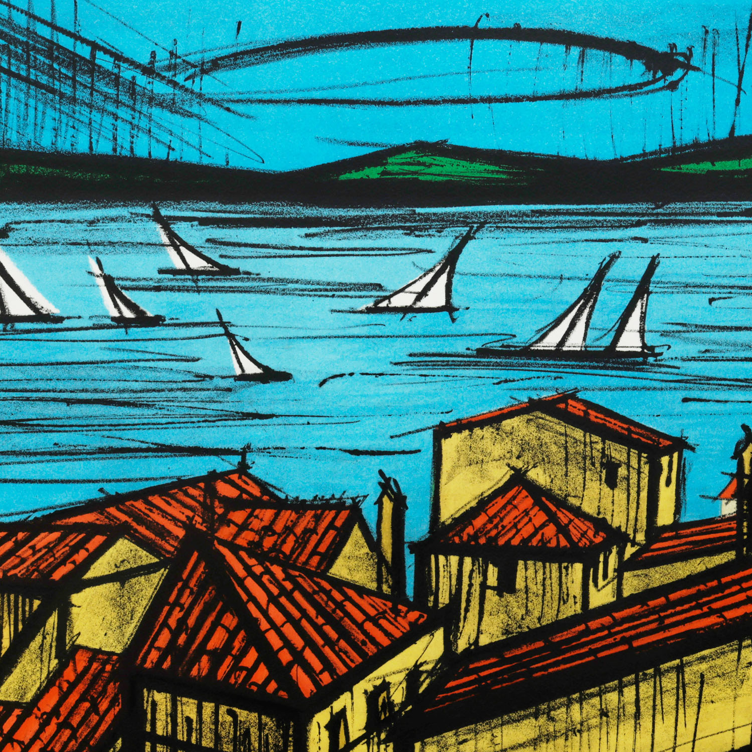 Bernard Buffet (1928-1999), La Baie de Saint-Tropez - 1985 - Detail D2