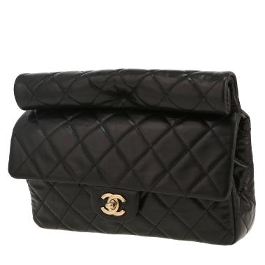 Pochette Chanel  Editions Limitées en cuir matelassé noir