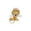 Van Cleef 
Arpels Lion Ebouriffé small model brooch-pendant in yellow gold, diamonds and emerald - 00pp thumbnail