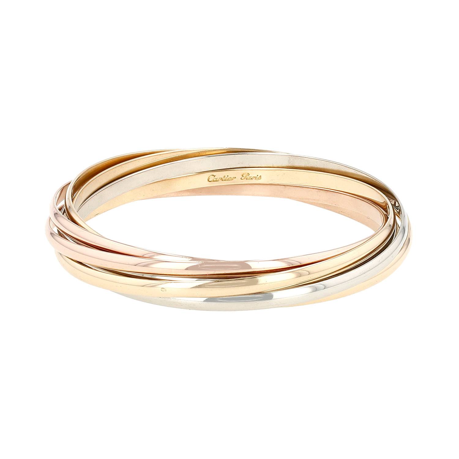 Brazalete Cartier Trinity de 3 oros