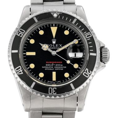 Rolex Submariner Date  in stainless steel Ref: Rolex - 1680 Red MKIV  Circa 1973