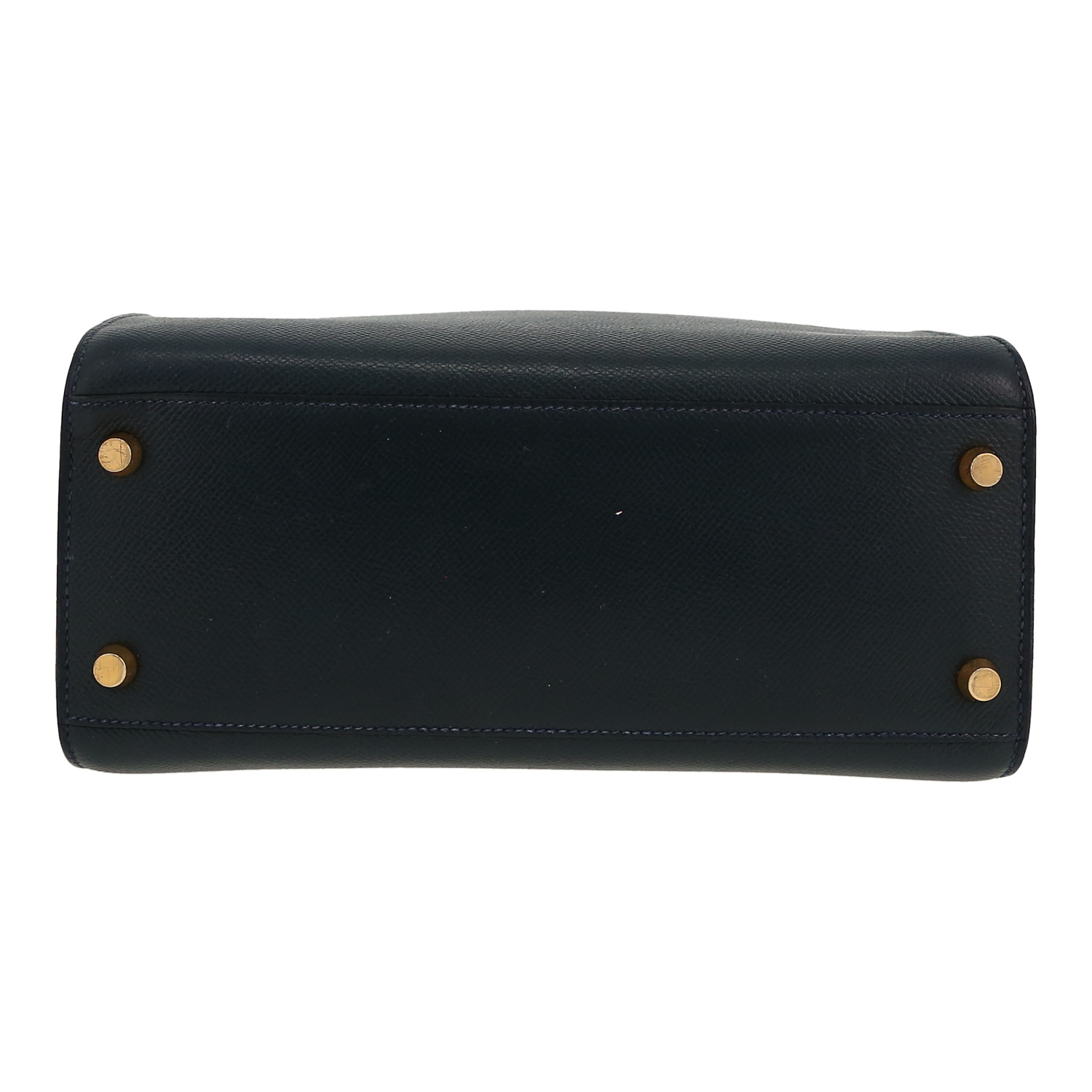 Borsa Hermès  Kelly Sport in pelle Courchevel blu marino - Detail D1