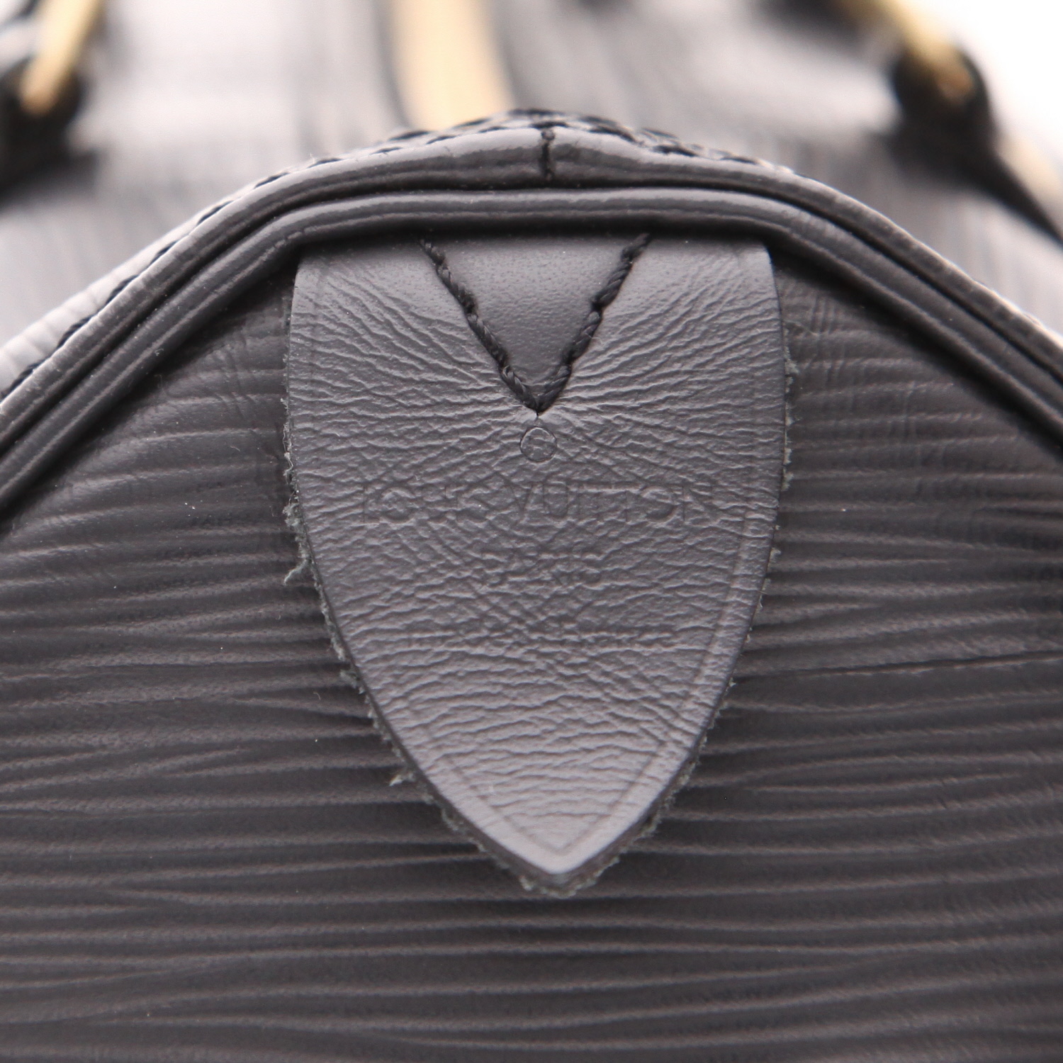Louis Vuitton  Speedy 25 handbag  in black epi leather - Detail D2