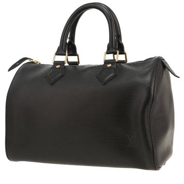 Sac à main Louis Vuitton  Speedy 25 en cuir épi noir