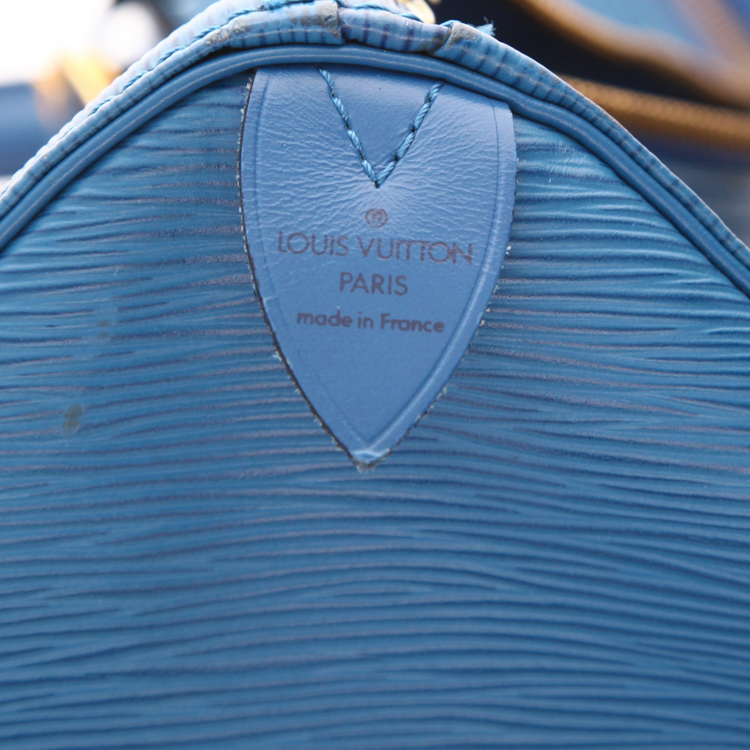 Bolsa de viaje Louis Vuitton  Keepall 45 en cuero Epi azul - Detail D2