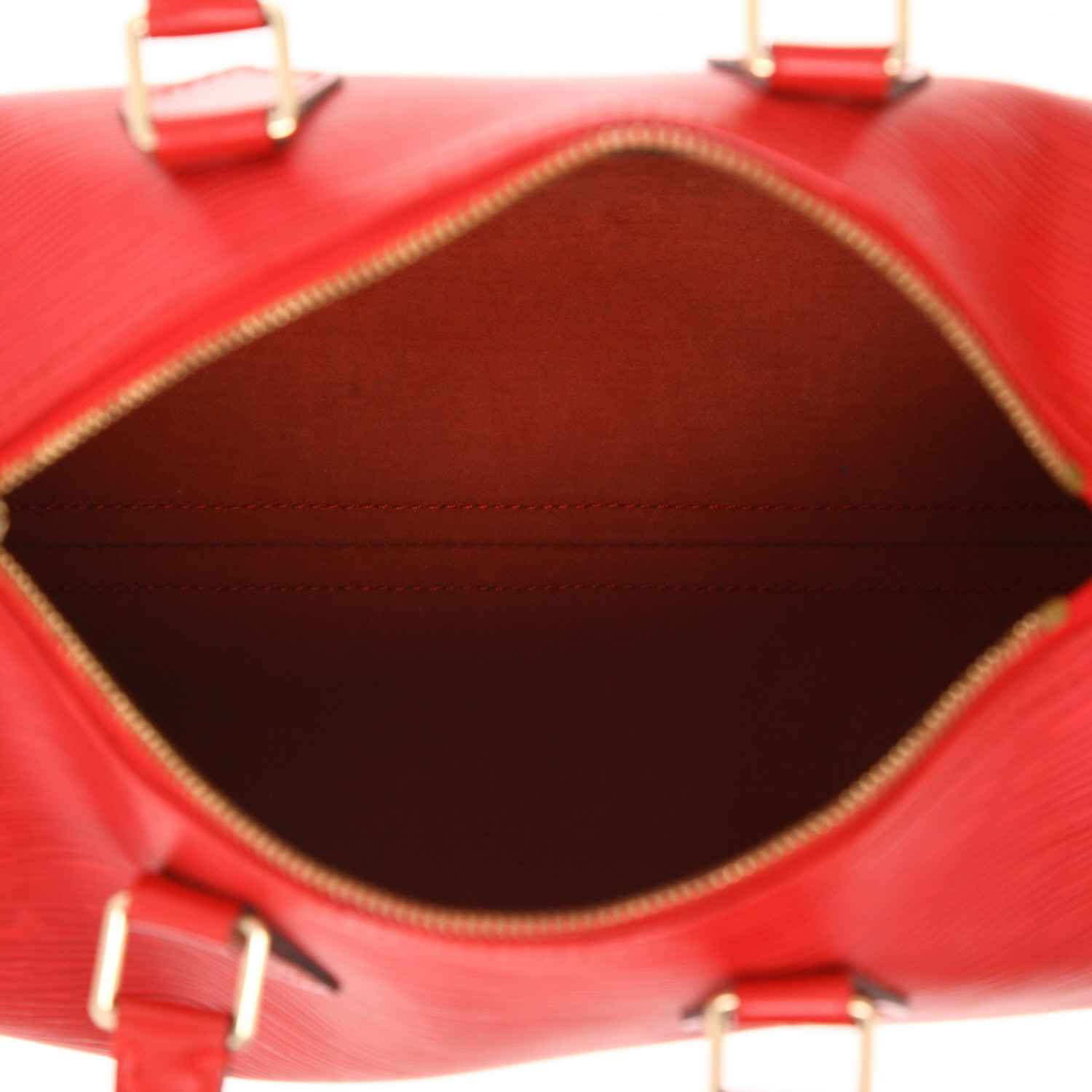 Bolso de mano Louis Vuitton  Speedy 25 en cuero Epi rojo - Detail D3