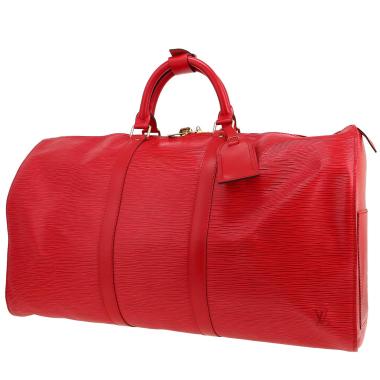 Bolsa de viaje Louis Vuitton  Keepall 50 en cuero Epi rojo