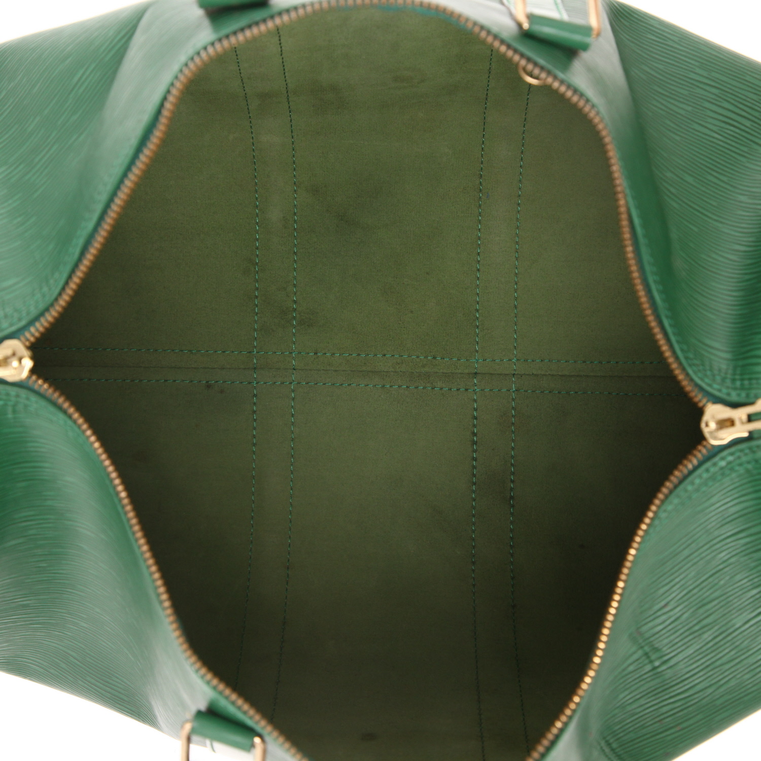 Borsa da viaggio Louis Vuitton  Keepall 45 in pelle Epi verde - Detail D3