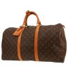 Sac de voyage Louis Vuitton  Keepall 50 en toile monogram marron et cuir naturel - 00pp thumbnail