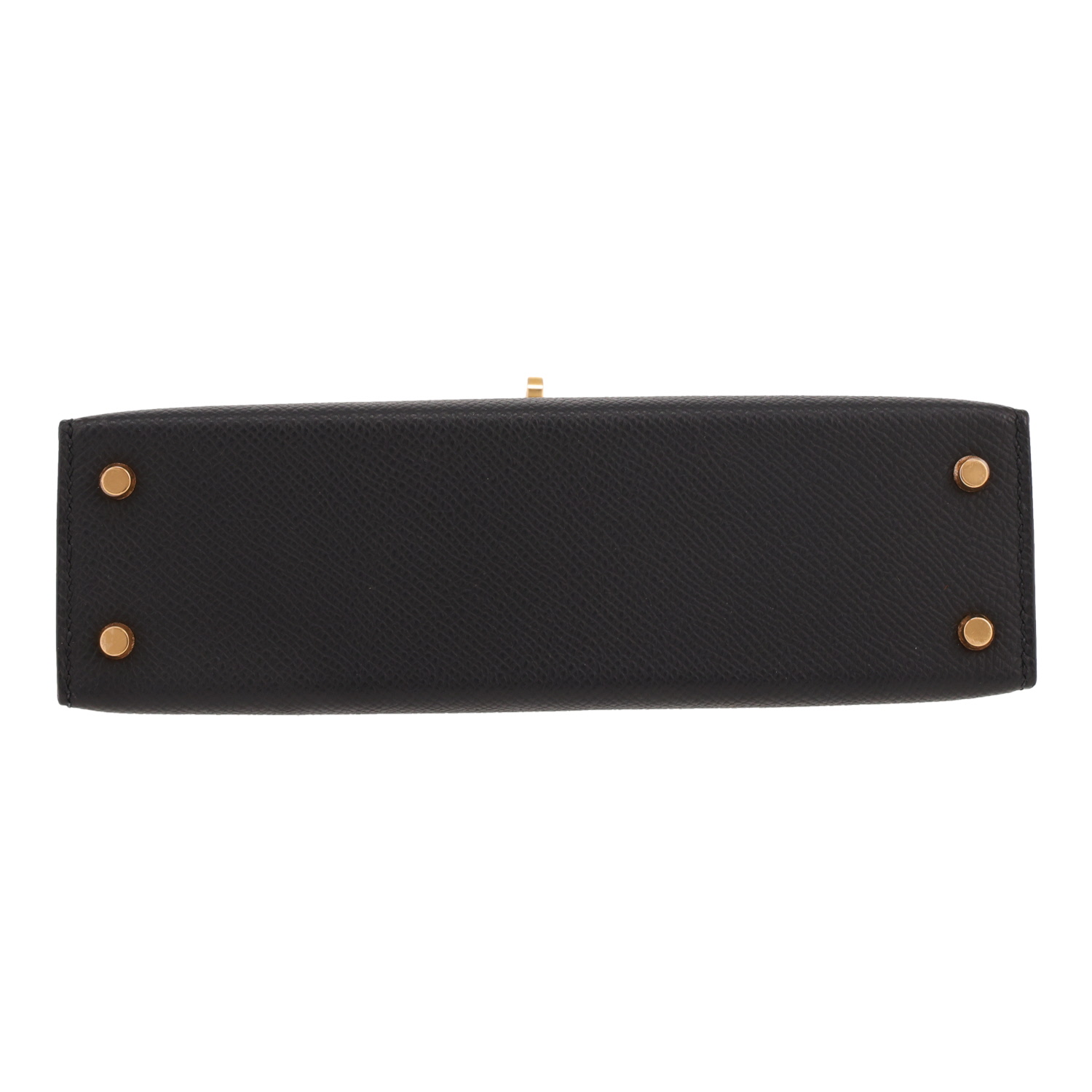 Hermès  Kelly 20 cm shoulder bag  in black epsom leather - Detail D1