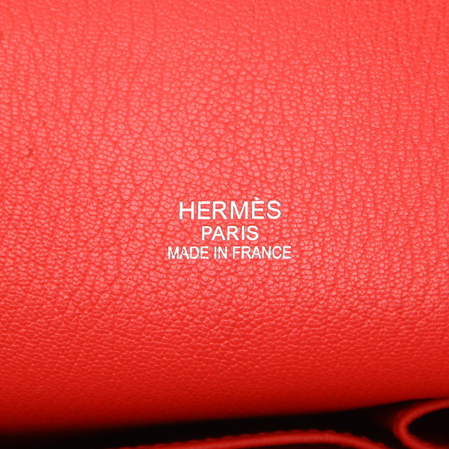 Sac bandoulière Hermès  Jypsiere 34 cm en cuir togo Rose Bougainvillier - Detail D2