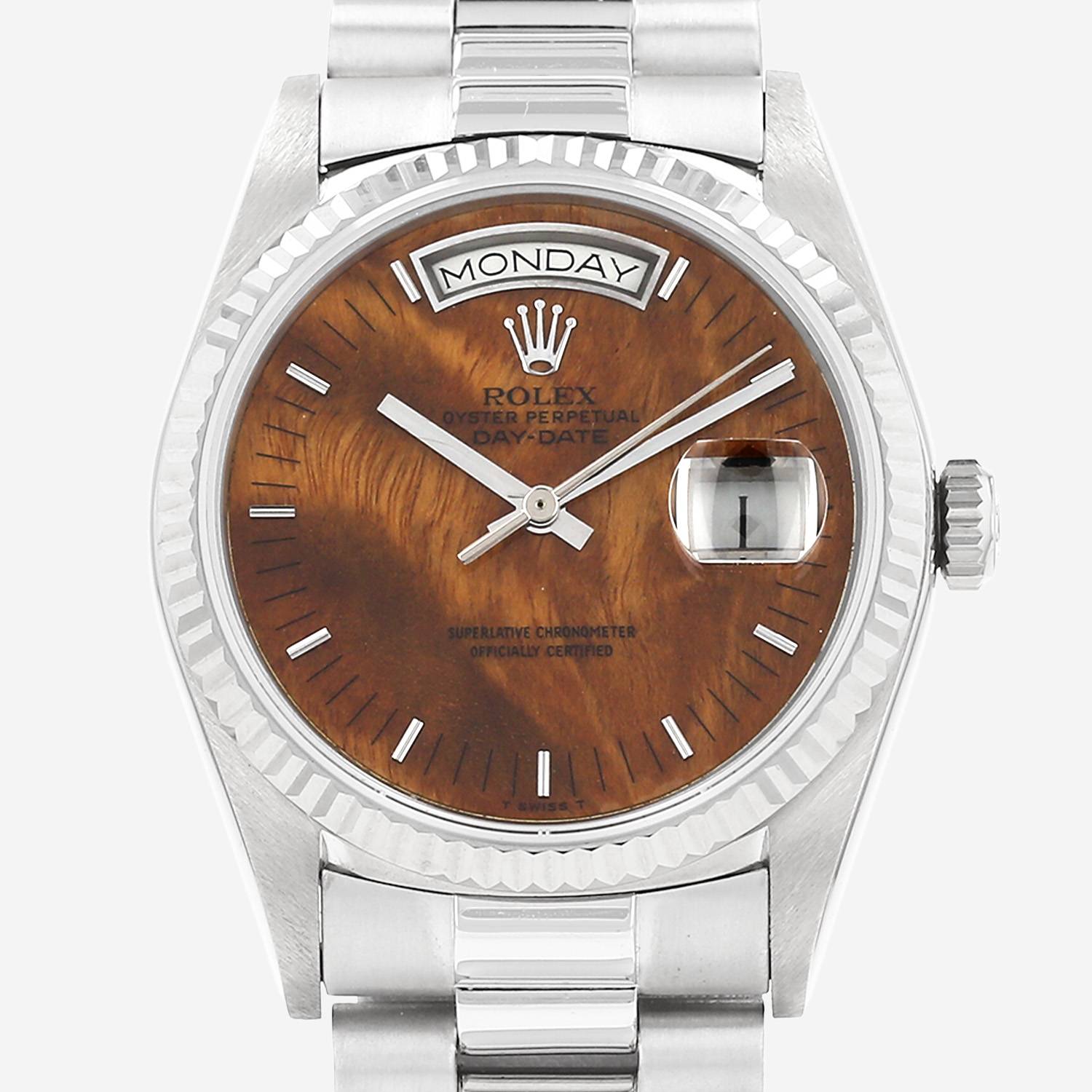Rolex Day-Date  in white gold Ref: Rolex - 18039  Circa 1986