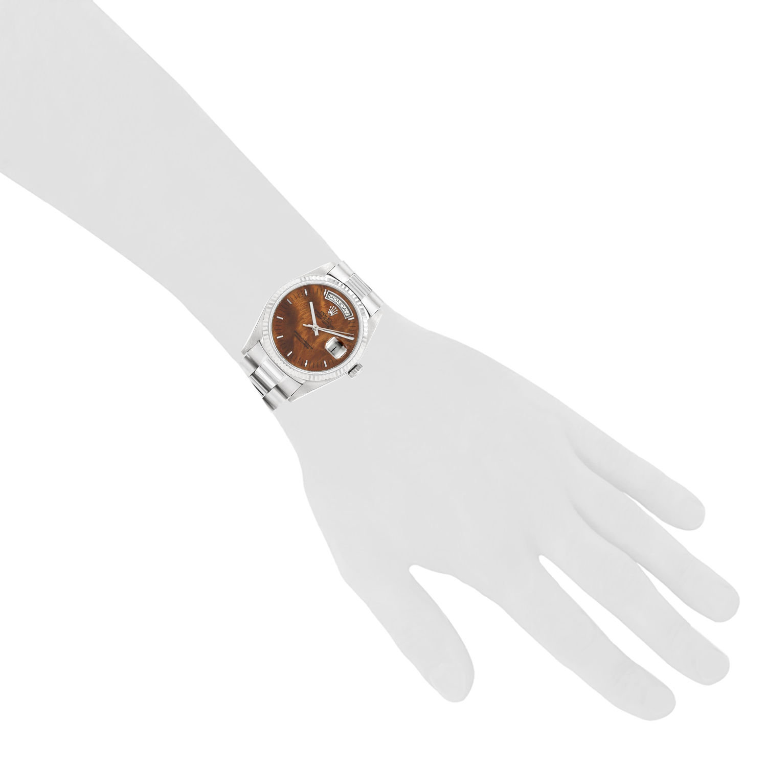 Rolex Day-Date  in white gold Ref: Rolex - 18039  Circa 1986 - Detail D1