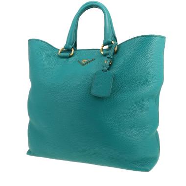 Sac à main Prada  Vitello en cuir vert