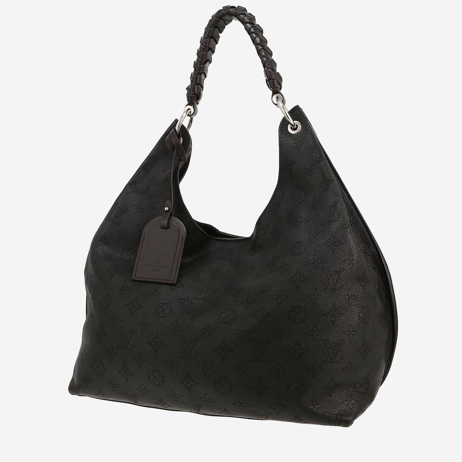 Sac à main Louis Vuitton  Carmel en cuir Mahina noir