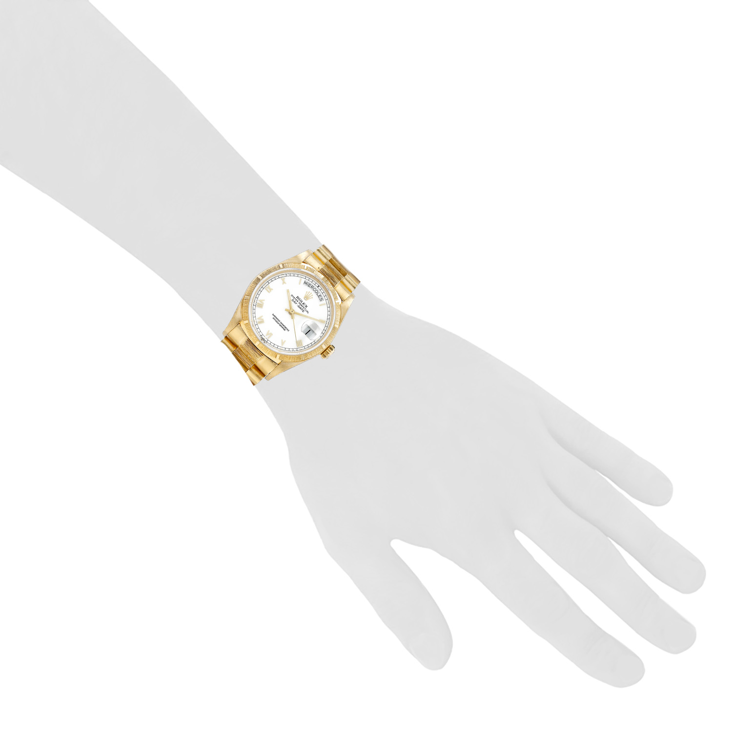 Montre Rolex Day-Date en or jaune Ref: Rolex - 18078  Vers 1987 - Detail D1