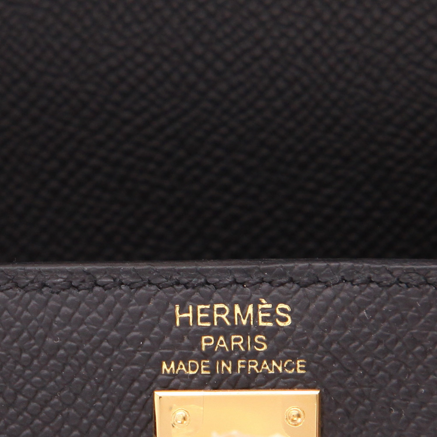 Hermès  Kelly 25 cm handbag  in black epsom leather - Detail D2