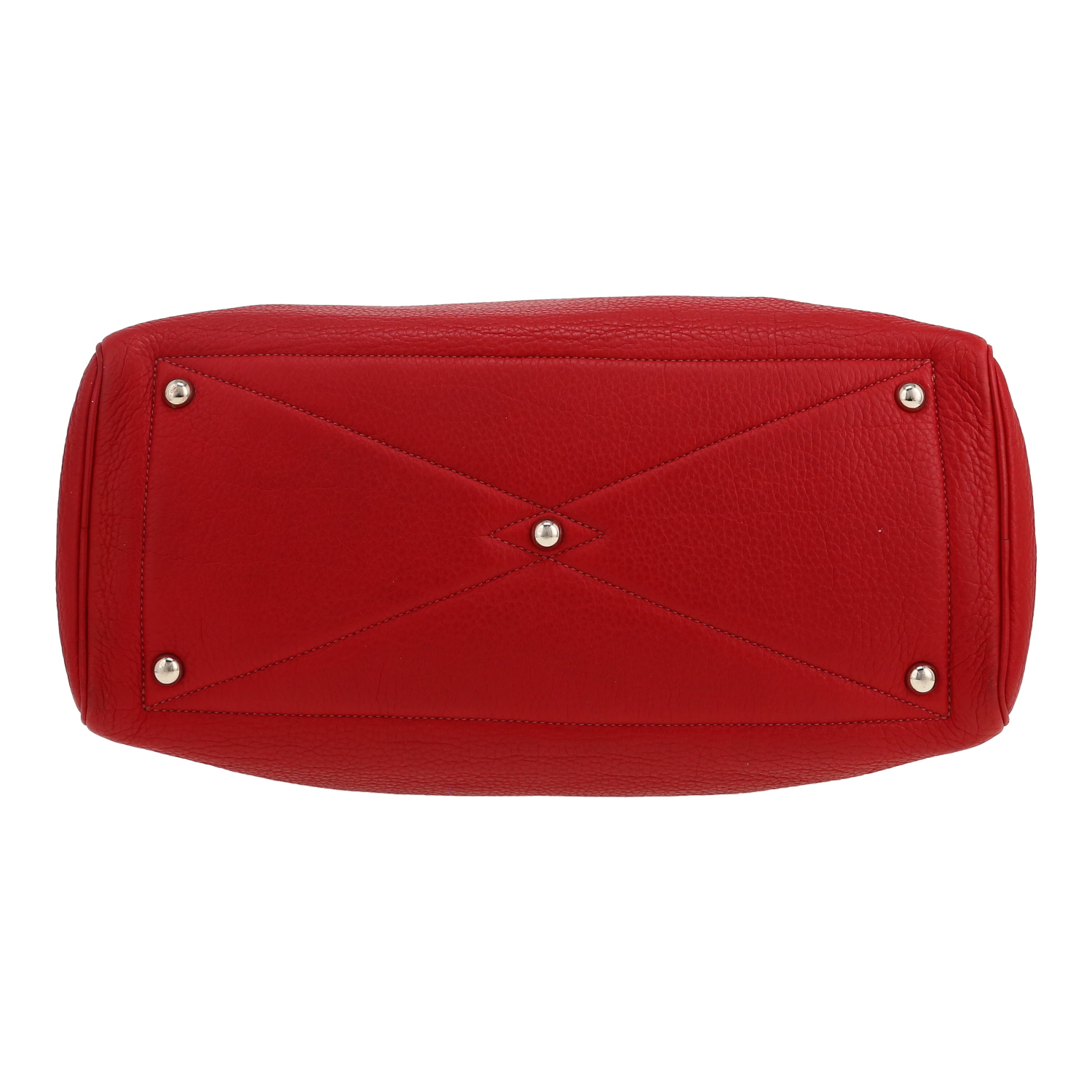 Sac à main Hermès  Victoria en cuir togo rouge - Detail D1