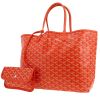 Sac cabas Goyard  Saint-Louis en toile Goyardine orange et cuir orange - 00pp thumbnail