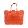 Sac cabas Goyard  Saint-Louis en toile Goyardine orange et cuir orange - 360 thumbnail