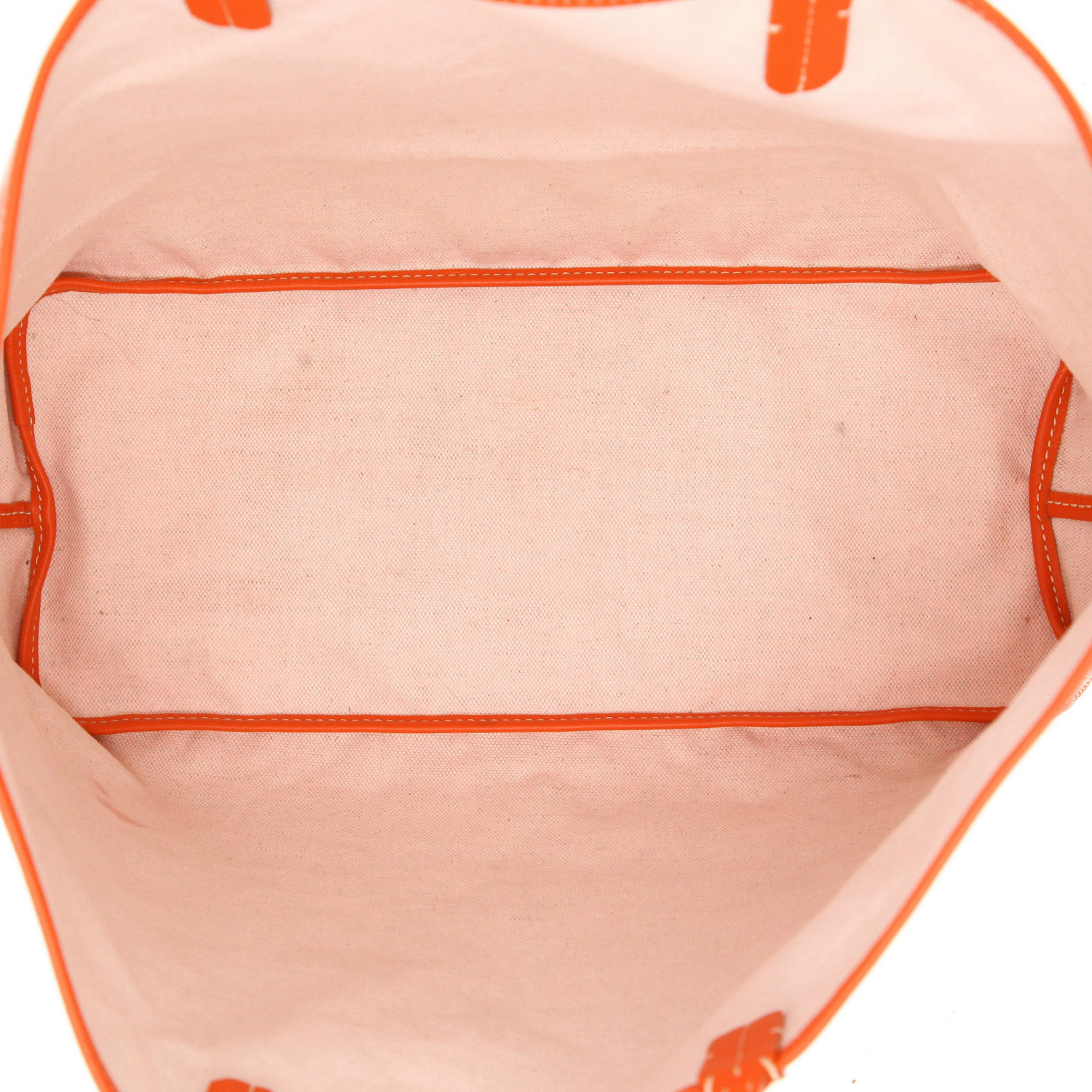 Goyard  Saint-Louis shopping bag  in orange Goyard canvas  and orange leather - Detail D3