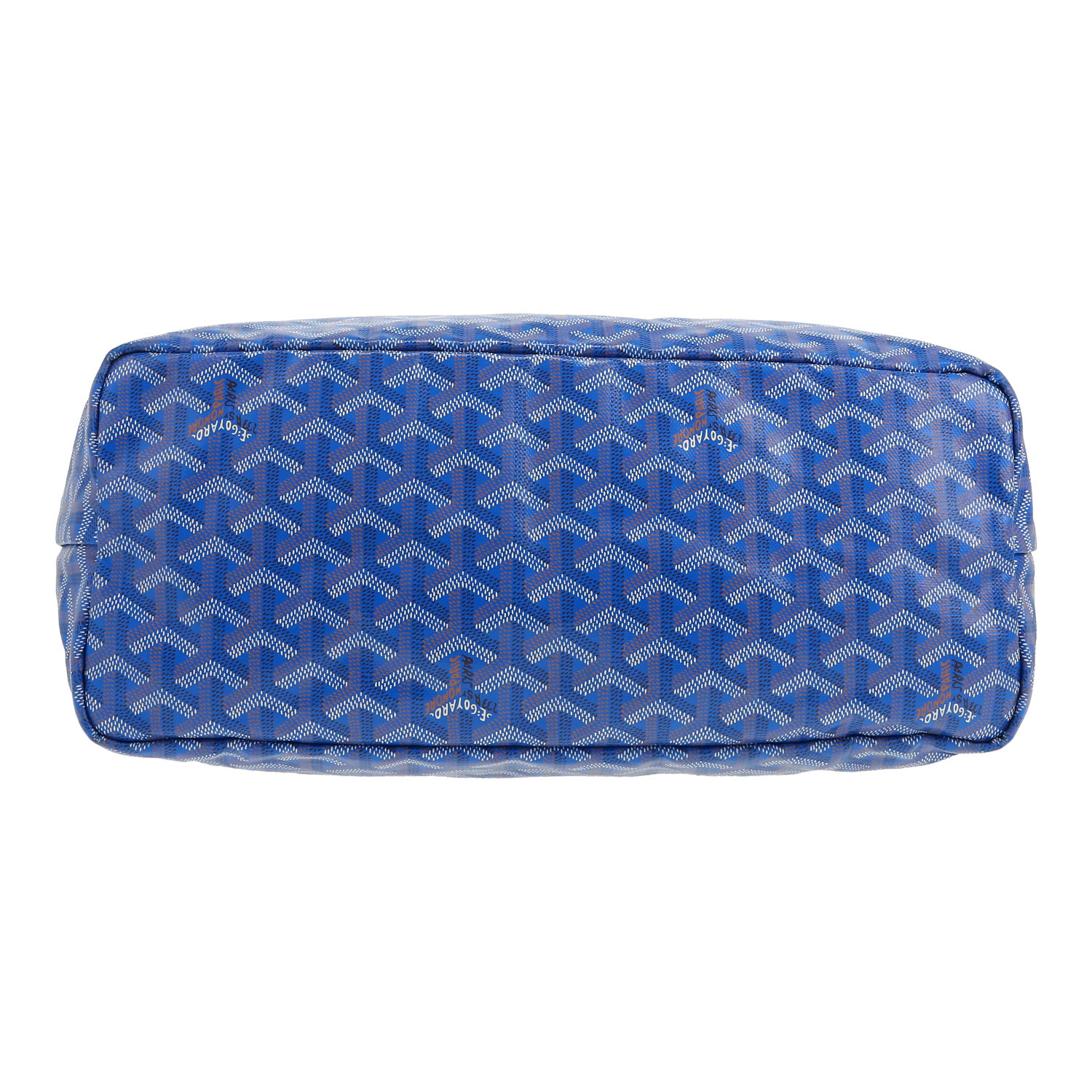 Goyard  Saint-Louis shopping bag  in blue Goyard canvas  and blue leather - Detail D1