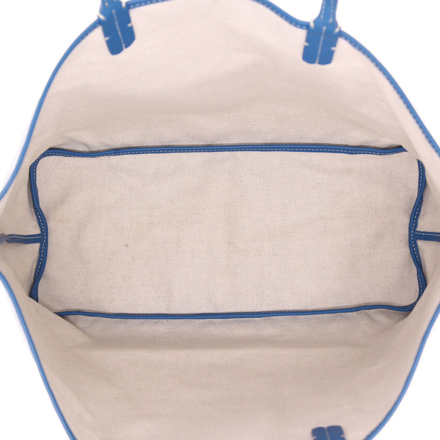 Bolso Cabás Goyard  Saint-Louis en tela Goyardine azul y cuero azul - Detail D3