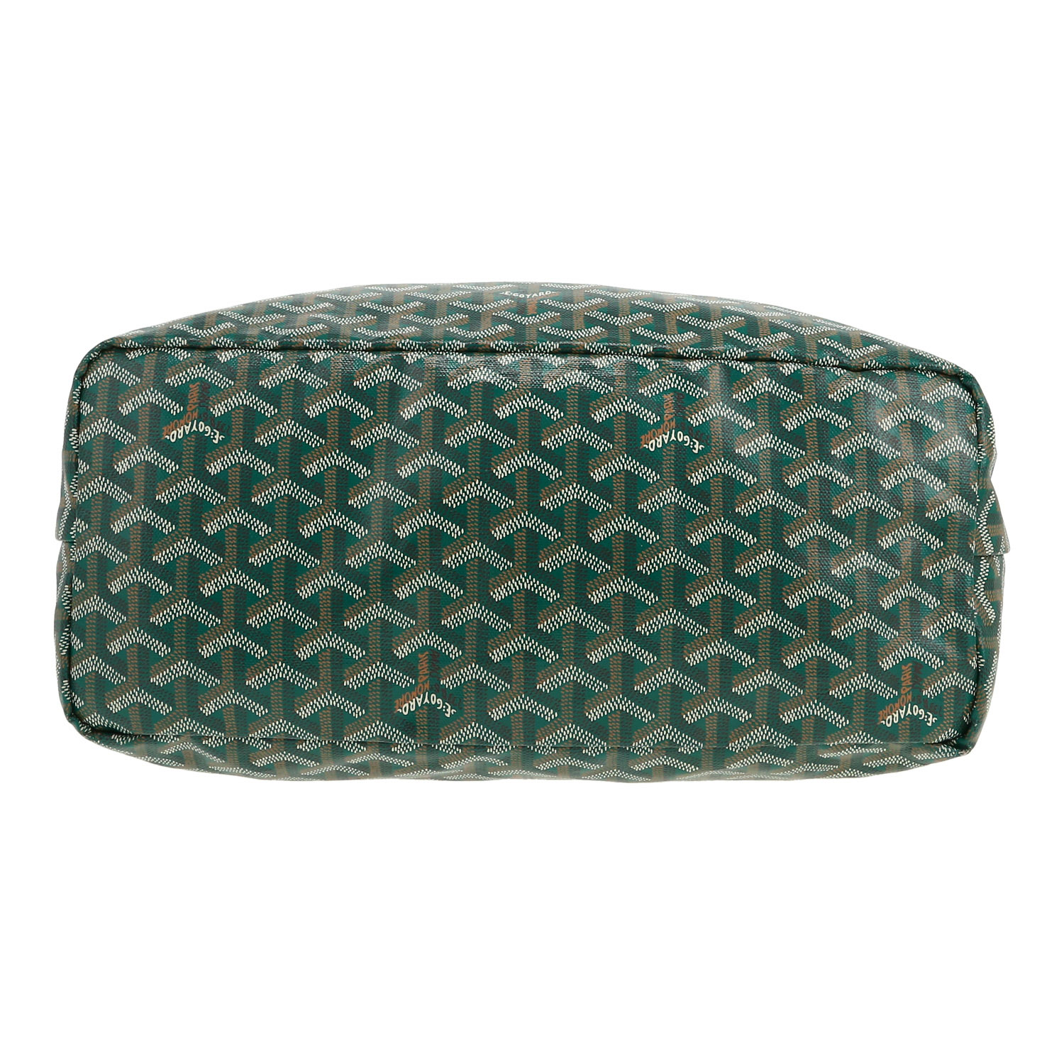 Bolso Cabás Goyard  Saint-Louis en tela Goyardine verde y cuero verde - Detail D1