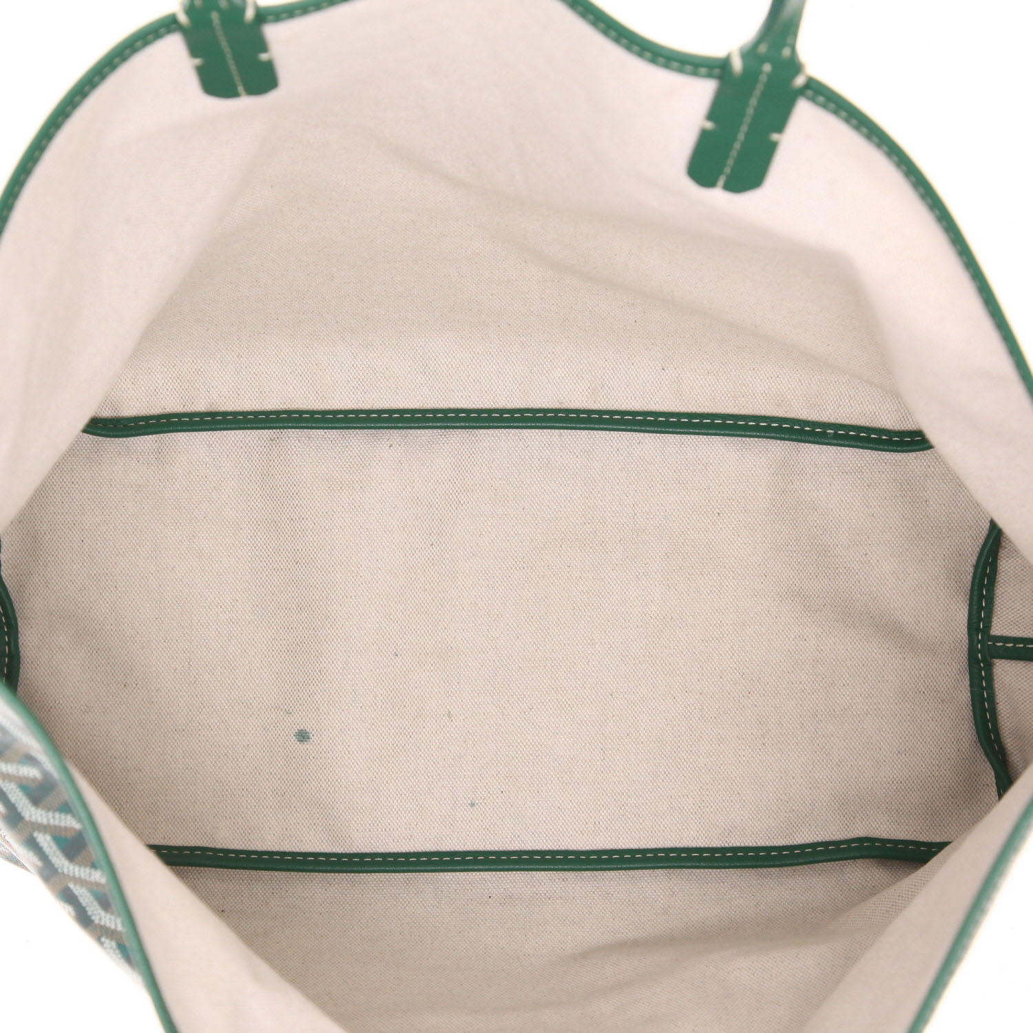 Shopping bag Goyard  Saint-Louis in tela Goyardine verde e pelle verde - Detail D3