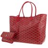 Goyard  Saint-Louis shopping bag  in red Goyard canvas  and red leather - 00pp thumbnail