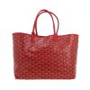 Goyard  Saint-Louis shopping bag  in red Goyard canvas  and red leather - 360 thumbnail