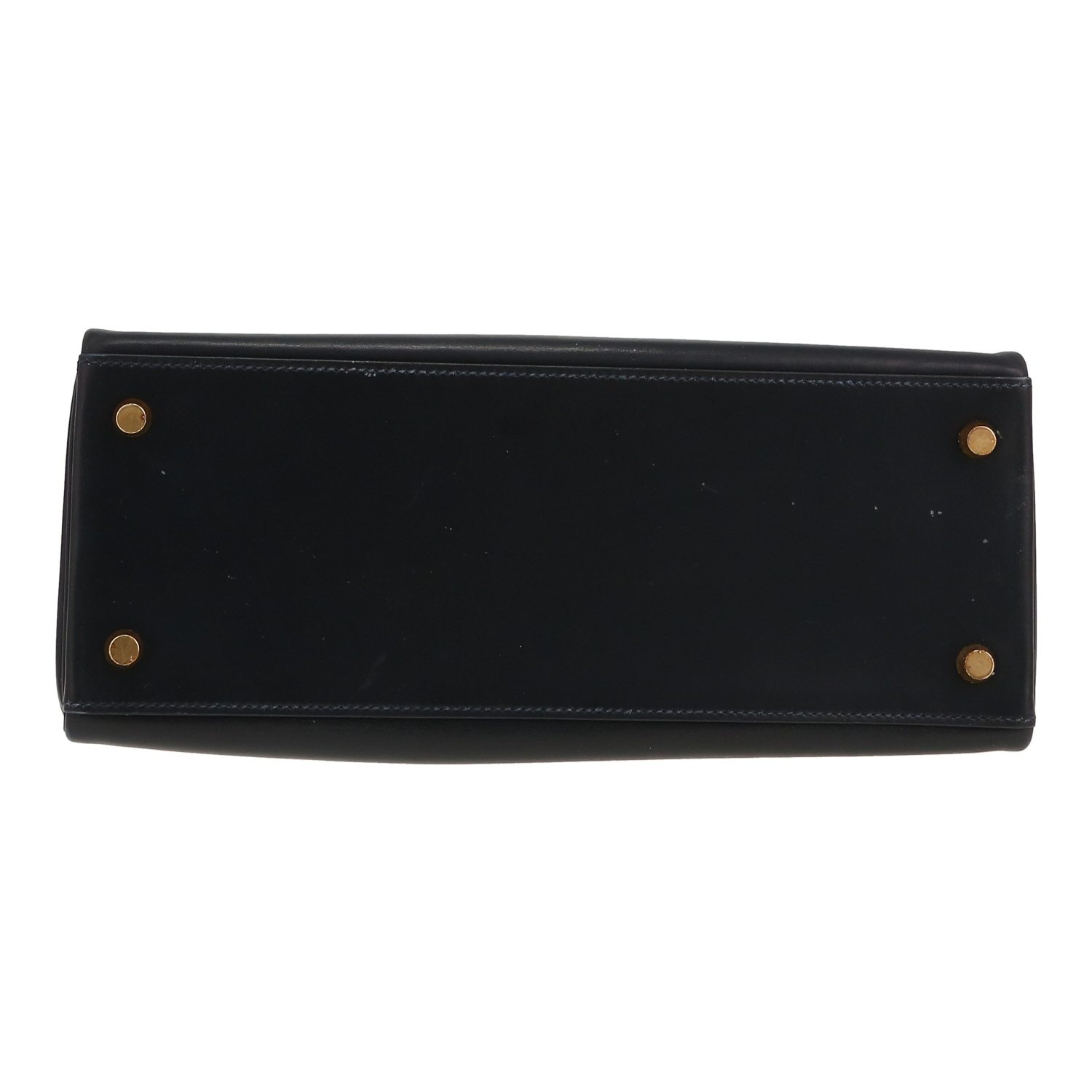 Borsa Hermès  Kelly 28 cm in pelle box blu marino - Detail D1