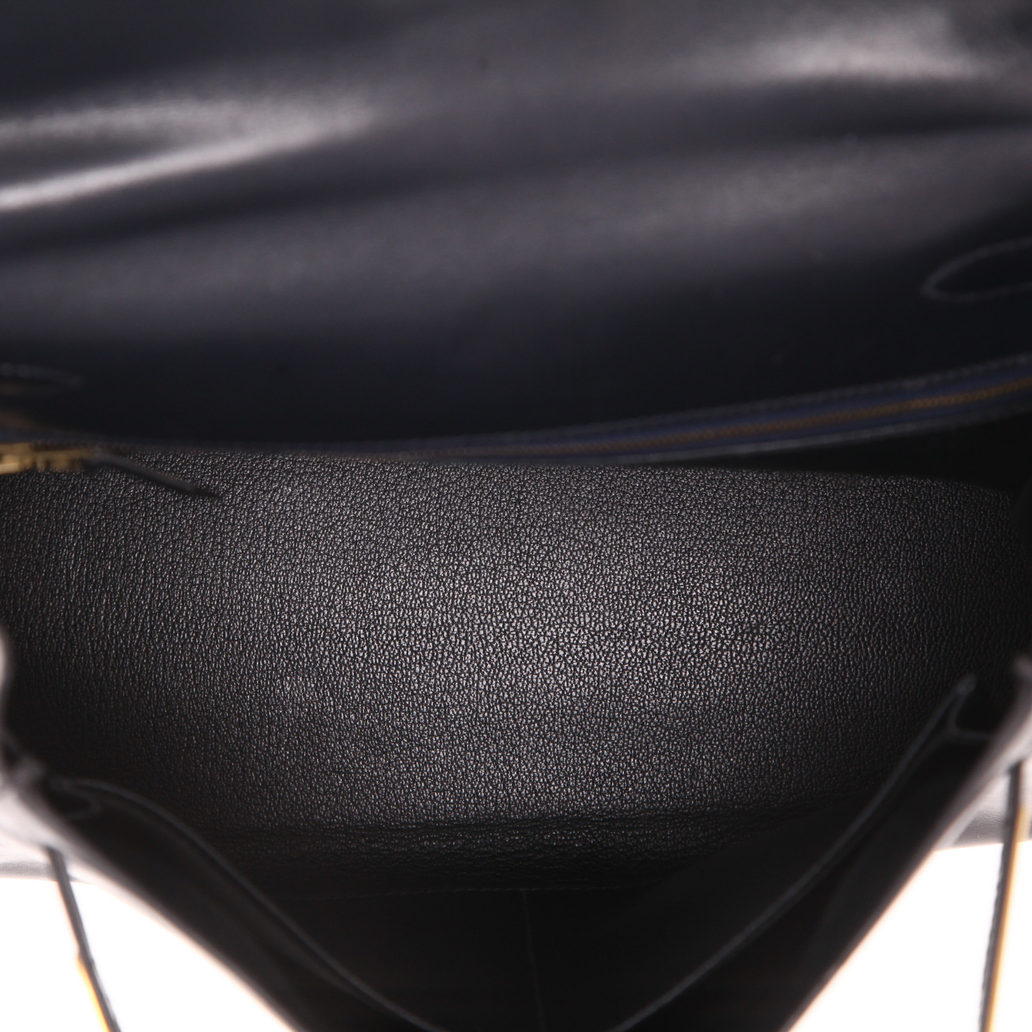 Borsa Hermès  Kelly 28 cm in pelle box blu marino - Detail D4