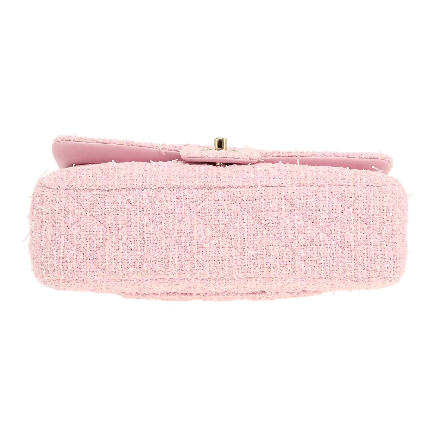 Bolso de mano Chanel  Timeless Classic en tweed rosa - Detail D1
