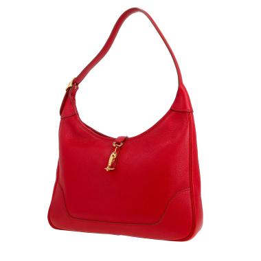 Borsa da spalla o a mano Hermès  Trim in pelle taurillon clemence rosso Vif