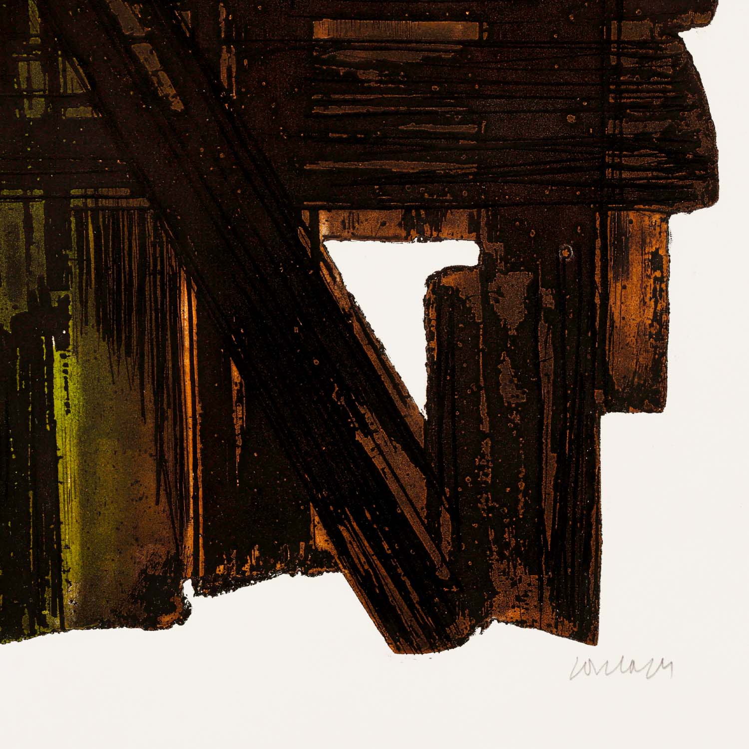 Pierre Soulages (1919-2022), Eau-forte VIII - 1957 - Detail D4